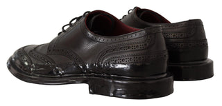 Elegant Calfskin Derby Oxford Wingtips