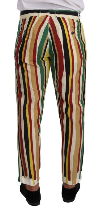 Elegant Striped Skinny Pants