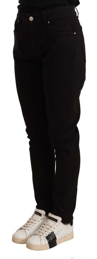 Elegant Slim-fit Black Skinny Jeans