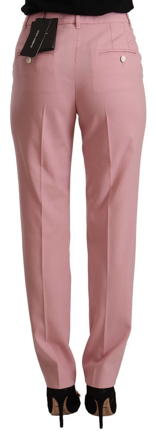 Elegant Pink High-waisted Trousers