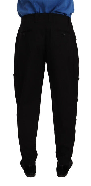 Chic Black Cargo Pants With Stretch Comfort