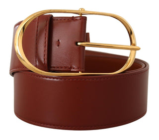 Elegant Gold Buckle Leather Belt