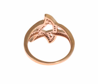 Pink Gold Plated Silver Cz Crystal Ring