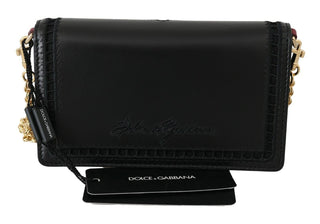 Elegant Black Leather Shoulder Messenger Bag