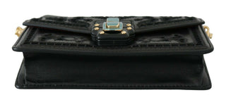 Elegant Black Leather Shoulder Messenger Bag