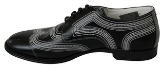 Elegant Black And White Derby Shoes