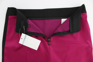 Elegant Pencil Skirt In Black And Pink