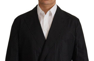 Polka Dot Slim Double-breasted Blazer