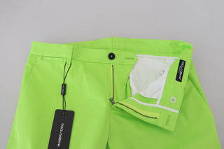 Elegant Light Green Cotton Chinos