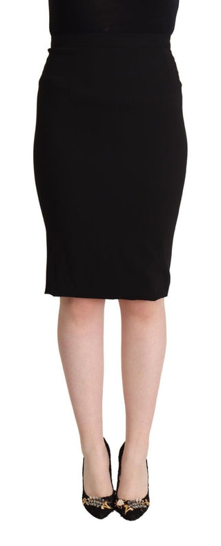 Chic High Waist Pencil Skirt In Black