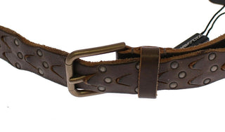 Elegant Leather-cotton Fusion Men's Belt