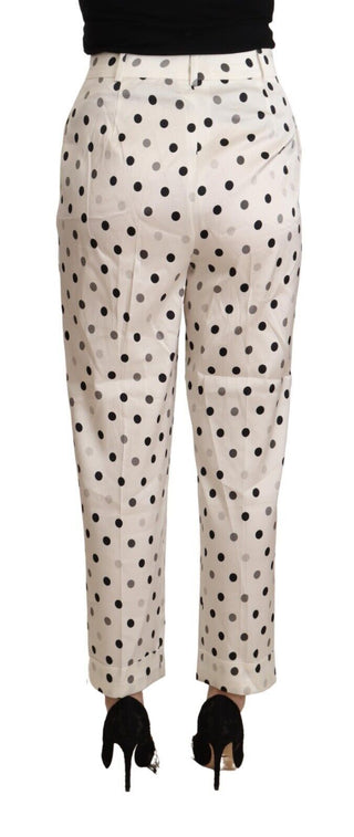 Chic High Waist Polka Dotted Tapered Pants