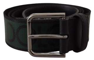 Chic Black And Green Designer Belt With Dg Logo