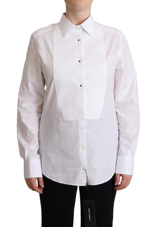 Elegant White Poplin Dress Shirt