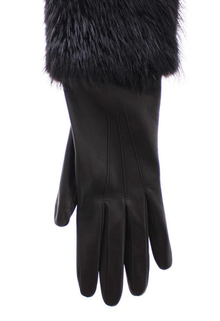 Elegant Elbow-length Beaver Fur Gloves