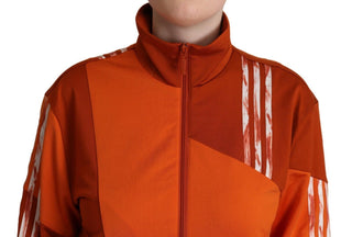 Orange Long Sleeves Full Zip Jacket