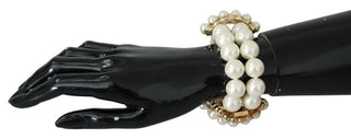 Elegant Faux-pearl Crystal Bracelet