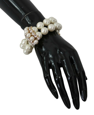 Elegant Faux-pearl Crystal Bracelet