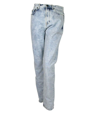 Saint Laurent Clothing Blue / W29 Women's Blue Cotton Snow Wash Denim Jeans