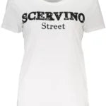 Chic White Tee With Contrasting Embroidery Detail