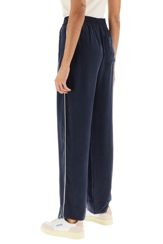 See By Chloe Earrings Blue / 38 piped satin pants