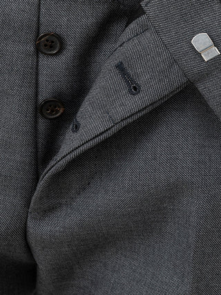 Elegant Tailored Gray Wool Trousers
