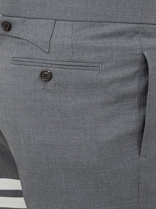 Elegant Dark Gray Tailored Trousers