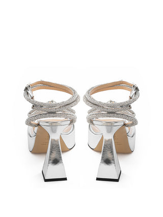 Double Bow Pvc Platform Sandals