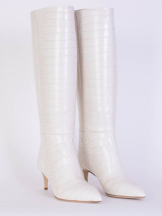 Ivory Knee-high Stiletto Boots