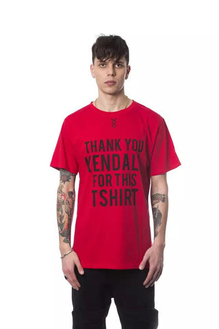 Red Cotton Men T-shirt