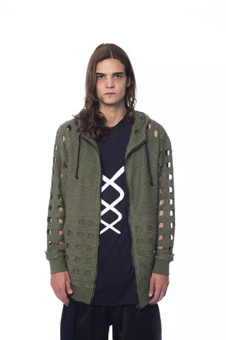 Oversized Hooded Fleece - Army Zip Comfort