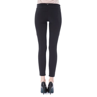 Elegant Black Skinny Pants With Zip Closure