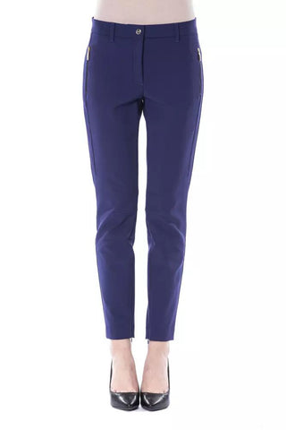 Chic Slim Fit Trousers With Zip Pockets