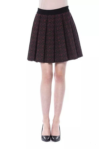 Chic Tulip Brown Skirt - Cotton Blend Elegance