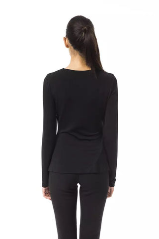 Elegant Long Sleeve Open Collar Top