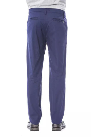 Elegant Slim Fit Chino Pants In Blue