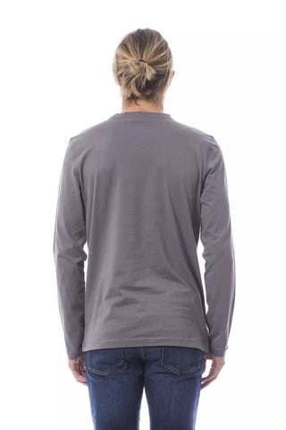 Gray Cotton Mens Tshirt