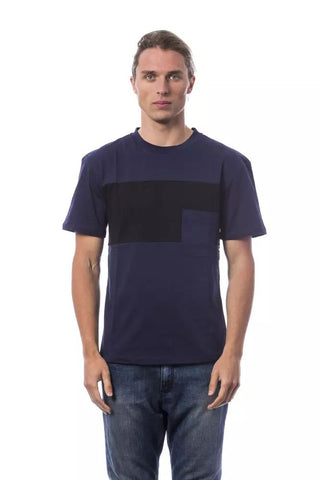 Blue Cotton Mens T-shirt