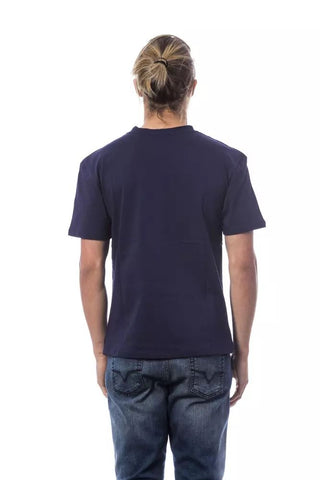 Blue Cotton Mens T-shirt