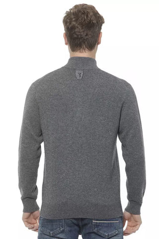 Elegant Cashmere Zip Cardigan For Men