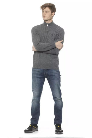 Elegant Cashmere Zip Cardigan For Men