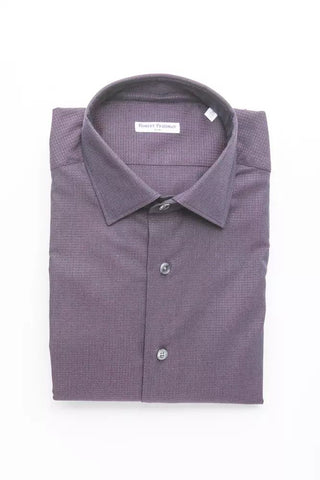 Burgundy Slim Collar Shirt - Medium Elegance