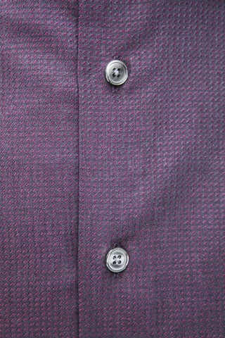 Burgundy Slim Collar Shirt - Medium Elegance