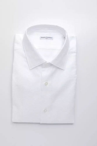 Elegant White Slim-fit Cotton Shirt