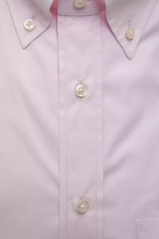 Elegant Pink Cotton Button-down Shirt