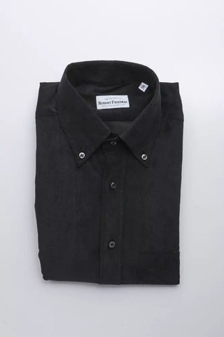 Elegant Black Button-down Cotton Shirt