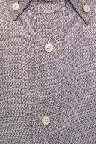 Beige Cotton Button Down Men's Shirt