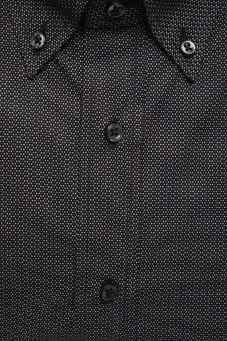 Elegant Cotton Button-down Shirt In Black