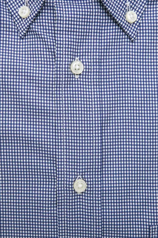 Elegant Blue Cotton Button-down Shirt