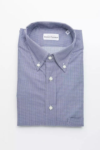 Elegant Blue Cotton Button-down Shirt